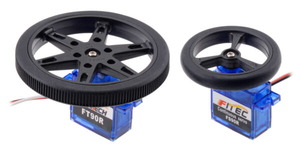 PAR DE LLANTAS 60*8MM PARA MICRO SERVOMOTOR 21T 4,8MM #4914 POLOLU - Imagen 3