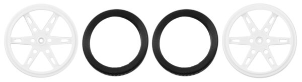 PAR DE LLANTAS 60*8MM PARA MICRO SERVOMOTOR 21T 4,8MM #4914 POLOLU - Imagen 2