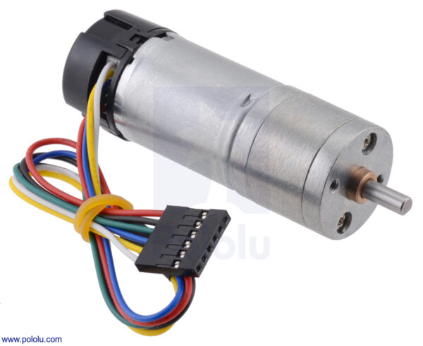 MOTORREDUCTOR POLOLU 25Dx63L MM HP 12V 9,7:1 CON ENCODER 48 CPR #4842 POLOLU