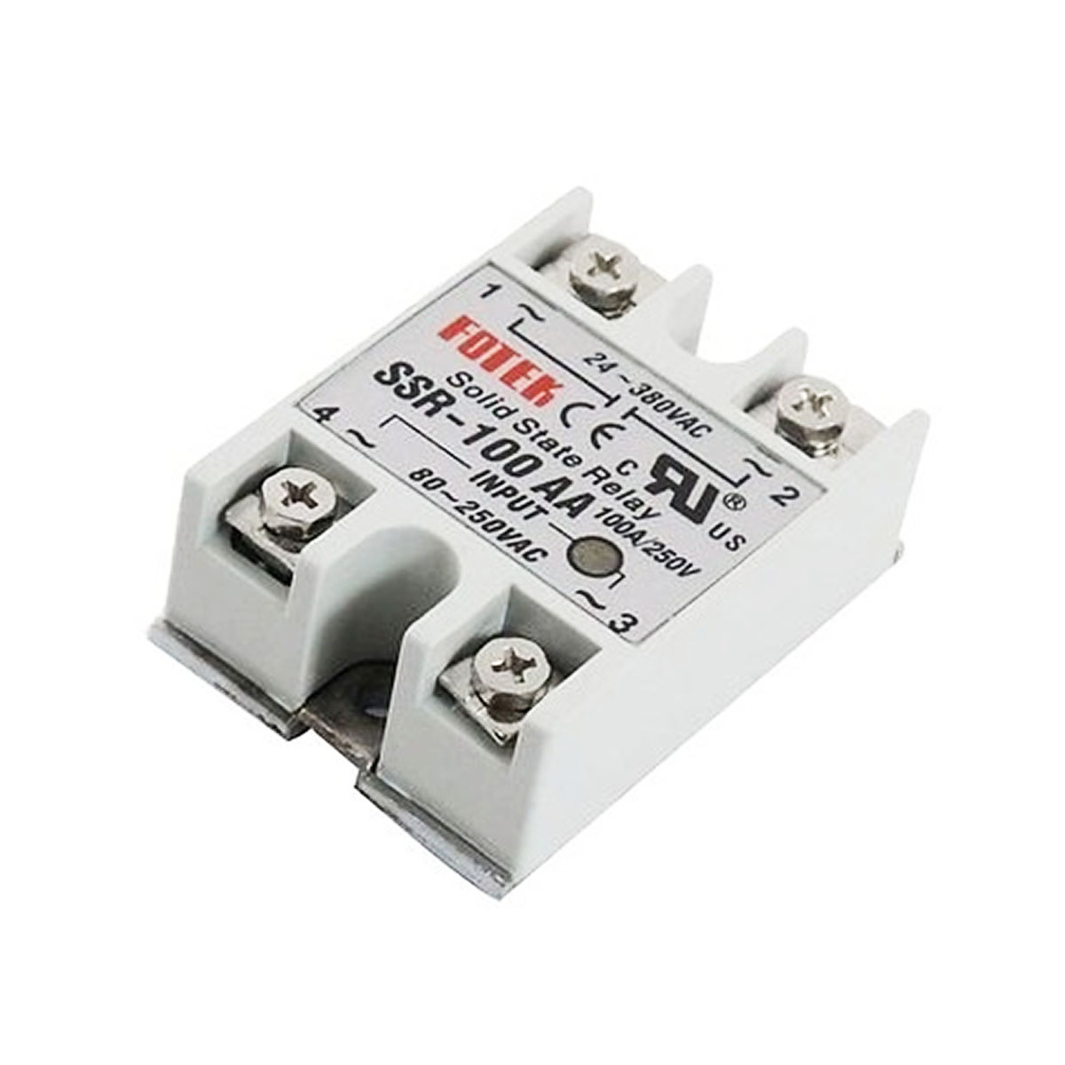 RELÉ ESTADO SÓLIDO SSR-100A 100AA INPUT 80-250VAC OUTPUT 24-380VAC