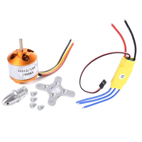 KIT MOTOR BRUSHLESS A2212 1400KV + ESC 30A HW30A