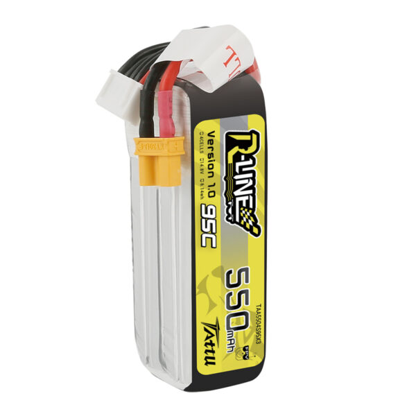 BATERÍA LIPO 4S 14,8V 550MAH TATTU R-LINE 95C XT30 - Imagen 3