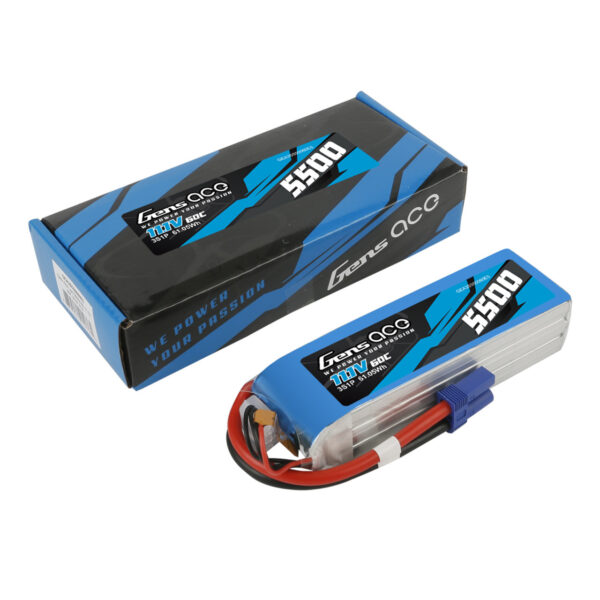 BATERÍA LIPO 3S 11,1V 5500MAH TATTU GENS ACE 60C EC5 - Imagen 2