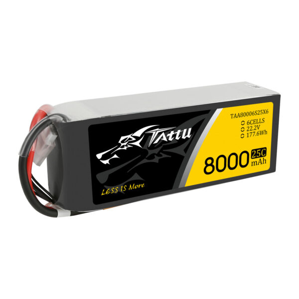 BATERÍA LIPO 6S 22,2V 8000MAH TATTU 25C - Imagen 2