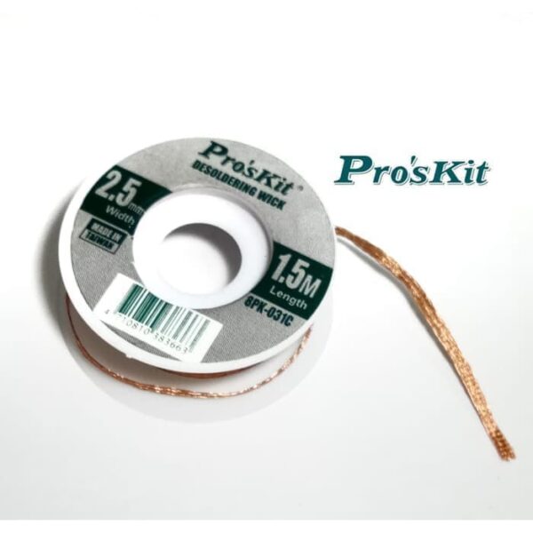 MALLA PARA DESOLDAR PRO'SKIT 8PK-031C 2,5MM 1,5M - Imagen 2