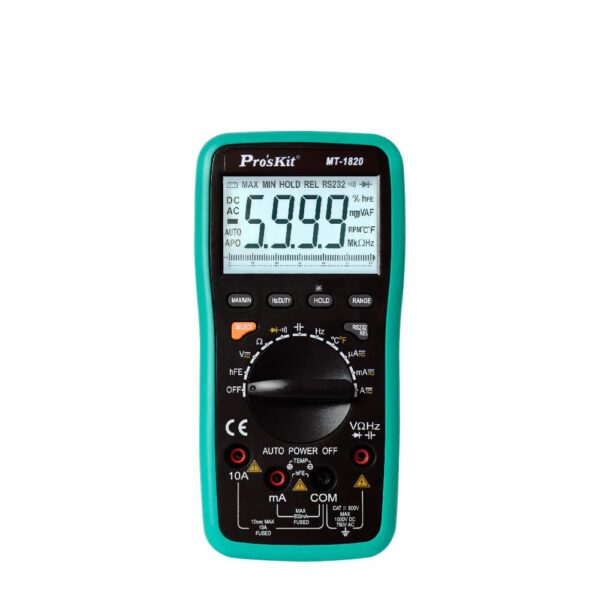 MULTÍMETRO PRO'SKIT MT-1820 DUAL DISPLAY USB AUTORANGO