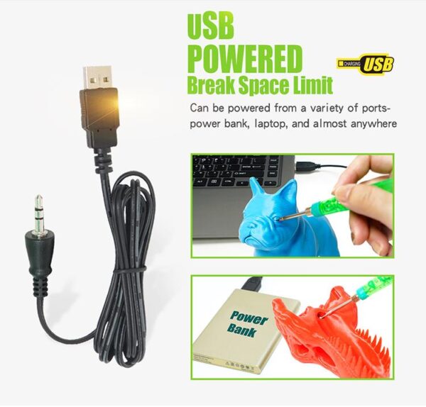CAUTÍN PORTABLE PRO'SKIT USB 8W 5V SI-169U PUNTAS ACABADO IMPRESIÓN 3D - Imagen 6
