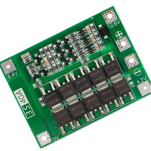 MÓDULO CARGADOR BATERÍA LITIO BMS 18650 3S 40A 18650 CON PROTECCIÓN
