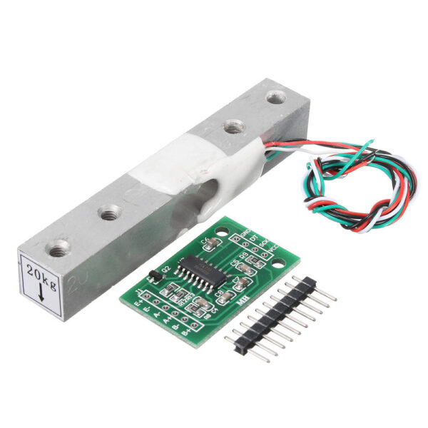SENSOR DE PESO 20KG +MÓDULO 24 BIT A/D CONVERTIDOR HX711