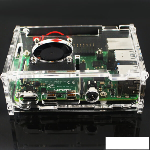 CASE RASPBERRY PI 3 B ACRÍLICO TRANSPARENTE - Imagen 2