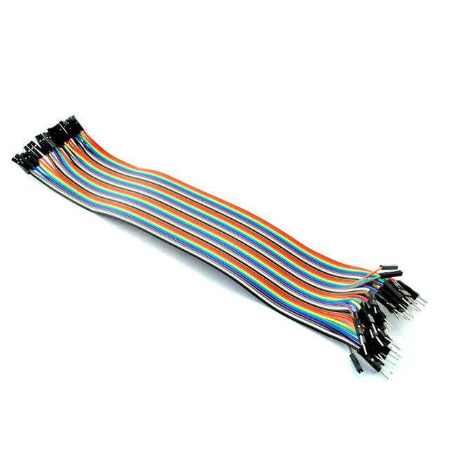 KIT DE 40 CABLES ARDUINO 30CM DE LONGITUD MACHO-HEMBRA   DUPONT - JUMPER - ARDUINO