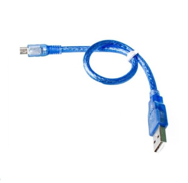 CABLE USB - MICRO USB 30CM CELESTE - Imagen 2