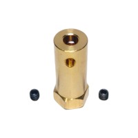 ACOPLE DE BRONCE HEXAGONAL MOTOR  DE EJE 6MM 30MM LONGITUD - Imagen 3