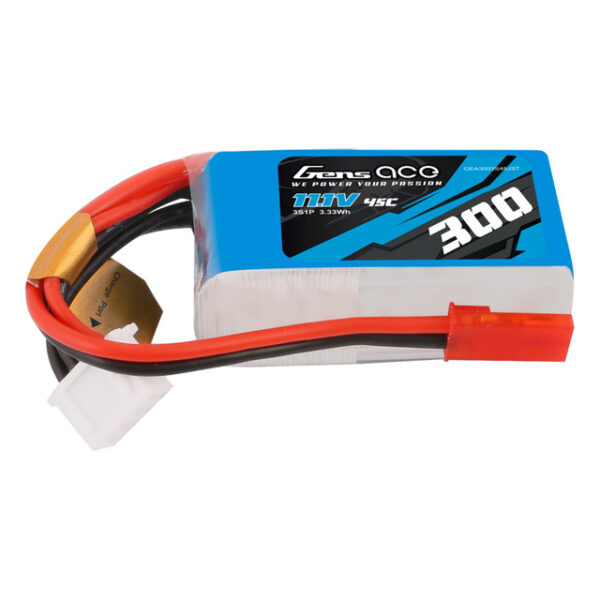 BATERÍA LIPO 3S 11,1V 300MAH TATTU GENS ACE 45C JST - Imagen 2