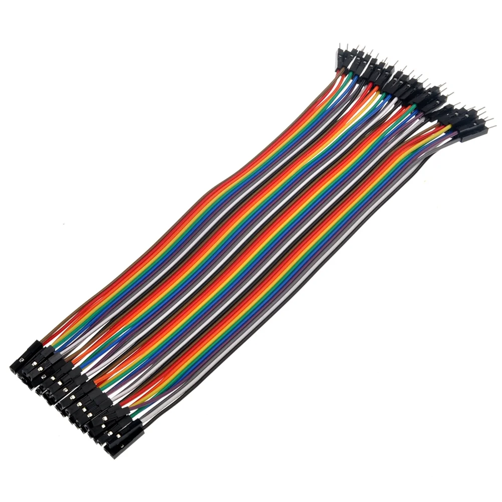 KIT DE 40 CABLES DUPONT 20CM DE LONGITUD HEMBRA-MACHO   DUPONT - JUMPER - ARDUINO