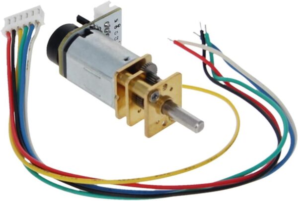MICRO MOTORREDUCTOR N20 30:1 1000RPM 12V CON ENCODER GA12-N20