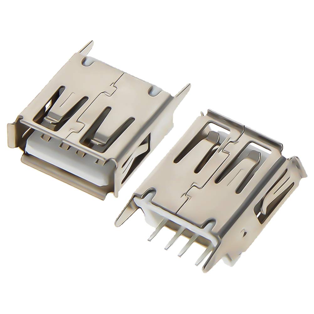 CONECTOR USB A HEMBRA PINES RECTOS 180º  HEMBRA