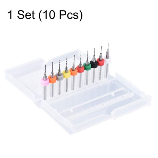 JUEGO DE 10 BROCAS PARA PCB DE 0,3 A 1,2MM