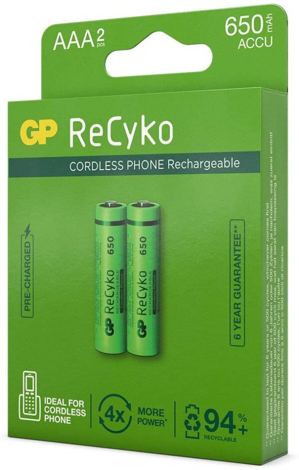 PILA RECARGABLE AAA GP 650MAH*2 - Imagen 2