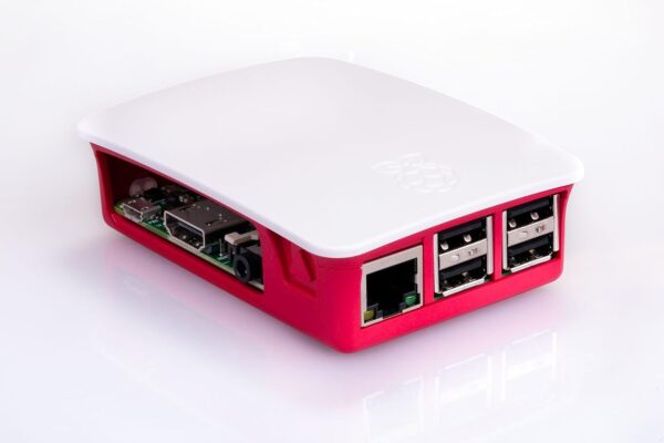 CASE RASPBERRY PI 3 B  OFICIAL ROJO Y BLANCO - Imagen 4