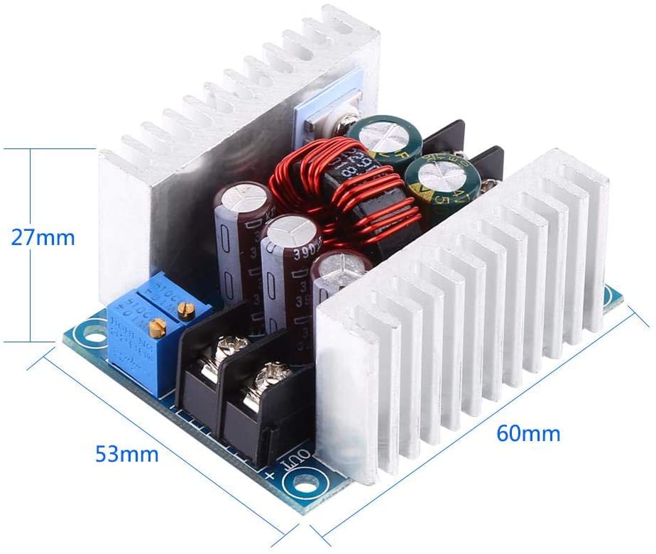 MÓDULO REDUCTOR DE VOLTAJE 20A 6V-40VDC A 1,2V 36V  300W AJUSTABLE STEP DOWN BUCK - Imagen 2