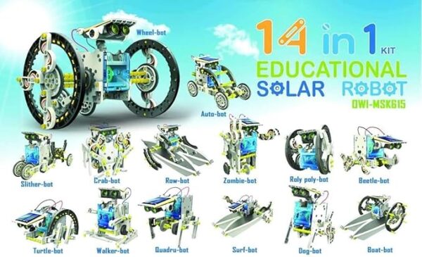 KIT EDUCACIONAL ROBOT SOLAR 14 EN 1 - Imagen 3