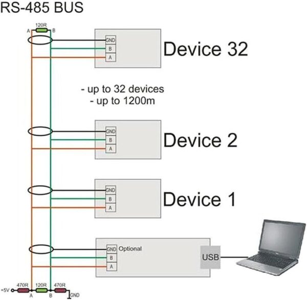 MÓDULO CONVERTIDOR USB A RS485/TTL DOBLE FUNCION Y PROTECCION - Imagen 4