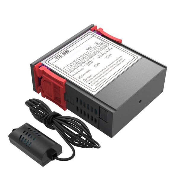 HIGRÓMETRO CONTROLADOR DE HUMEDAD Y TEMPERATURA 110-220VAC 10A STC-3028 - Imagen 2