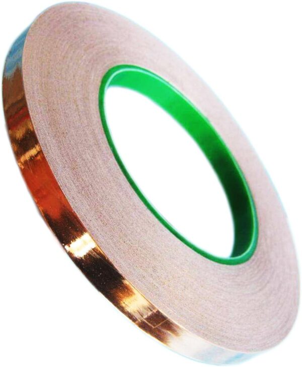 ROLLO CINTA COBRE/ALUMINIO 5MM*0,1MM 2 LADOS 50M