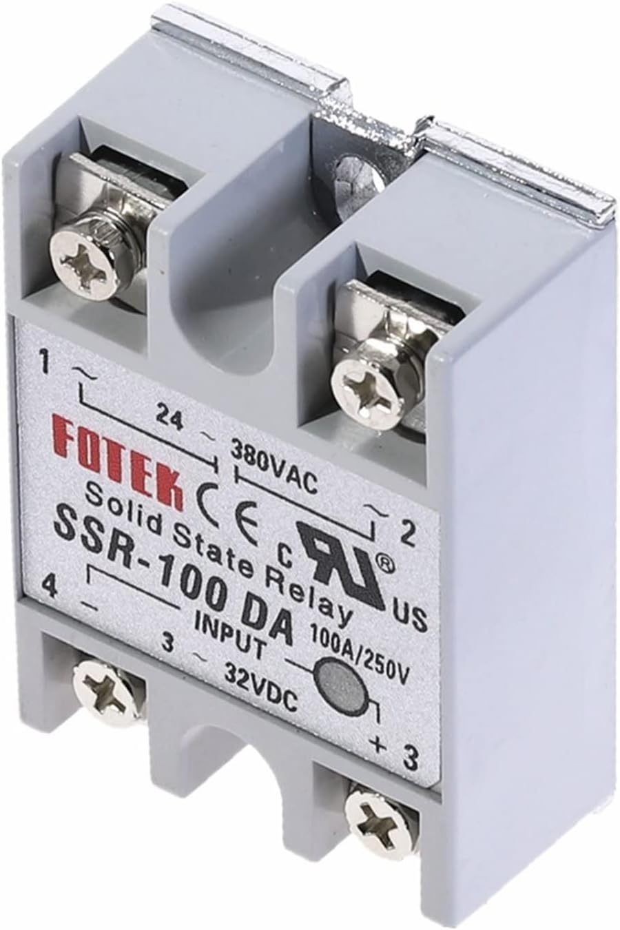 RELÉ ESTADO SÓLIDO  SSR-100DA 100A INPUT 3-32VDC OUTPUT 24-380VAC - Imagen 5