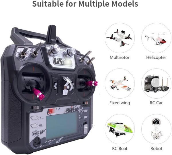 RC RADIO CONTROL FLYSKY FS-I6X (HASTA 10 CANALES) CANALES 2,4GHZ CON RECEPTOR FS-IA10B - Imagen 3