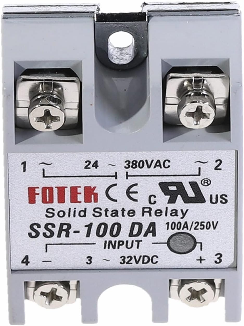 RELÉ ESTADO SÓLIDO  SSR-100DA 100A INPUT 3-32VDC OUTPUT 24-380VAC - Imagen 4