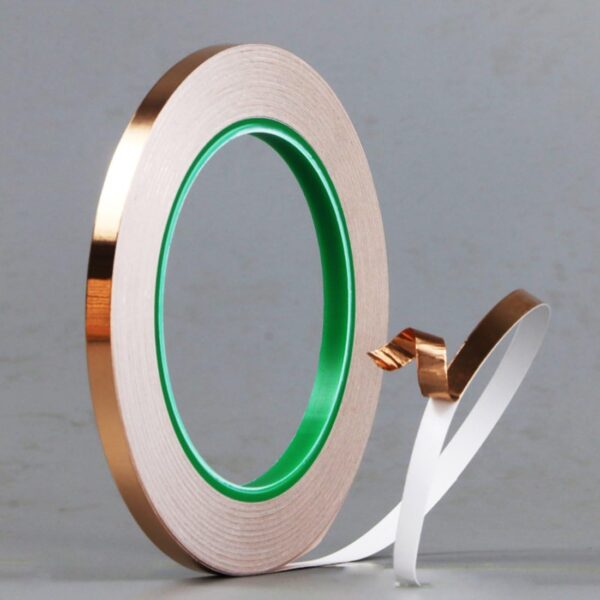 ROLLO CINTA COBRE/ALUMINIO 5MM*0,1MM 2 LADOS 50M - Imagen 3