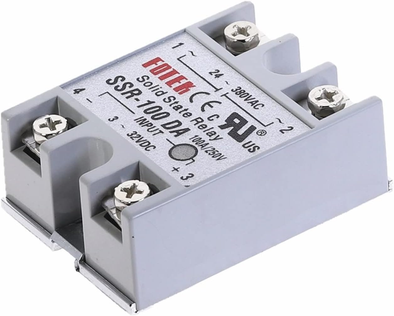 RELÉ ESTADO SÓLIDO  SSR-100DA 100A INPUT 3-32VDC OUTPUT 24-380VAC - Imagen 6