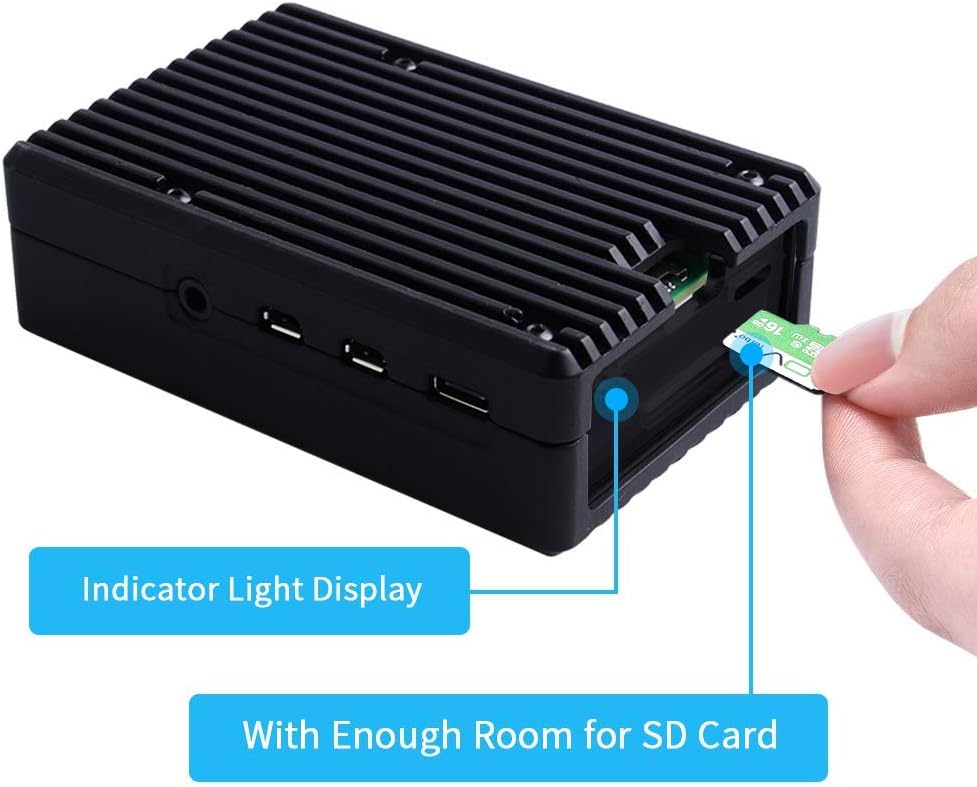 CASE RASPBERRY PI 4 ALUMINIO  Y 2 VENTILADORES - Imagen 4