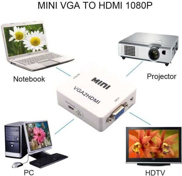 CONVERSOR VGA A HDMI, 1 VIA - Imagen 4