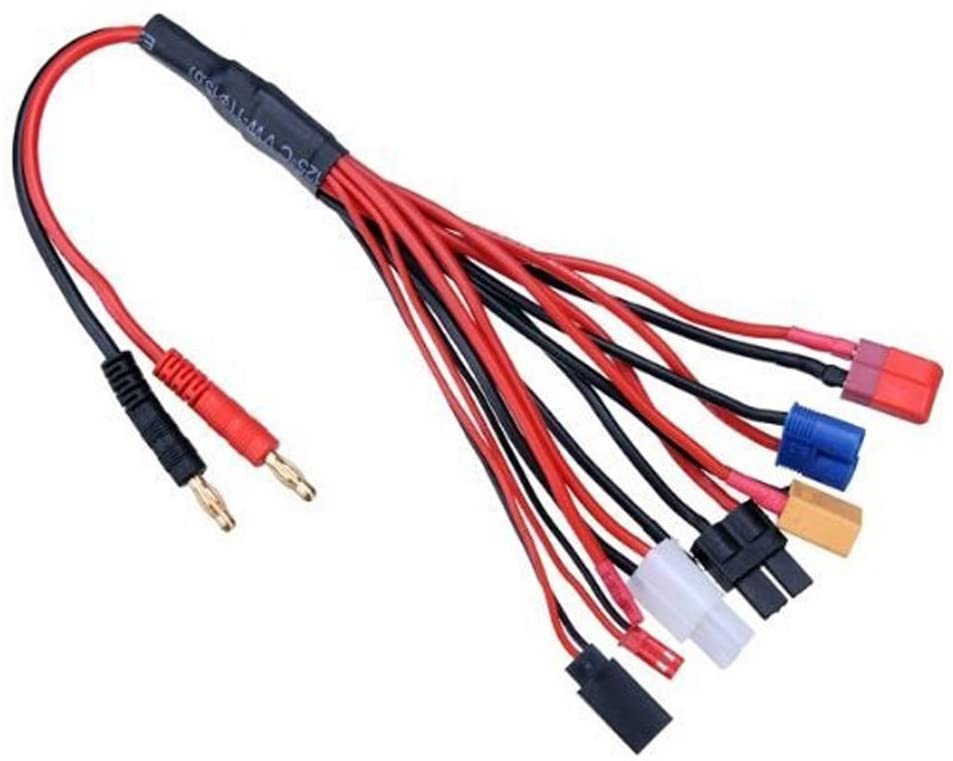 CABLE MULTI PARA CARGADOR LIPO B6 ,T, BANANA, TRX, XT60, EC3 - Imagen 3