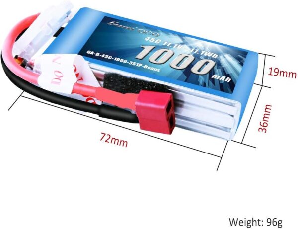 BATERÍA LIPO 3S 11,1V 1000MAH 45C TATTU GENS ACE DEAN - Imagen 3