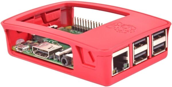CASE RASPBERRY PI 3 B  OFICIAL ROJO Y BLANCO - Imagen 9