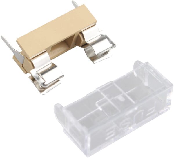 PORTAFUSIBLES PARA PCB 20MM 2 PIEZAS BASE Y TAPA