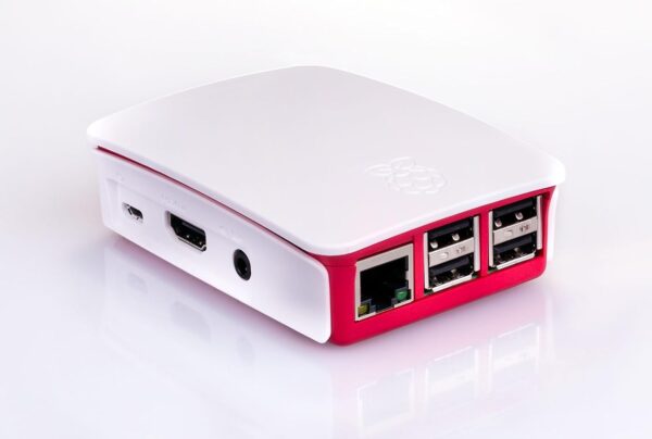 CASE RASPBERRY PI 3 B  OFICIAL ROJO Y BLANCO - Imagen 6