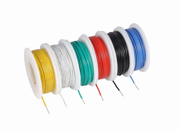 KIT DE 6 ROLLOS DE CABLE 4M SILICONADO 22AWG VARIOS COLORES - Imagen 3