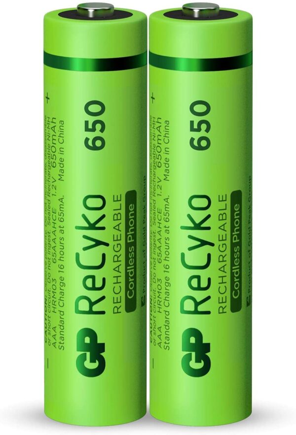 PILA RECARGABLE AAA GP 650MAH*2 - Imagen 3