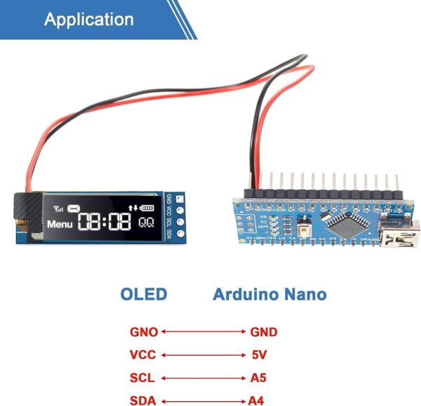 MÓDULO PANTALLA OLED  I2C 0,91 128*34 AZUL - Imagen 2