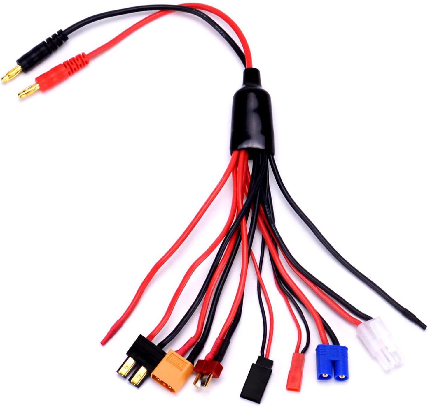 CABLE MULTI PARA CARGADOR LIPO B6 ,T, BANANA, TRX, XT60, EC3