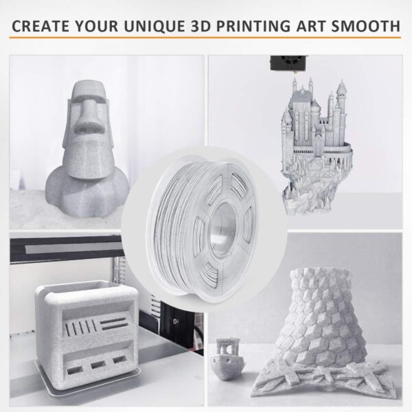 FILAMENTO PLA 1,75 PARA IMPRESORA 3D ROLLO 1KG COLOR MÁRMOL - Imagen 3
