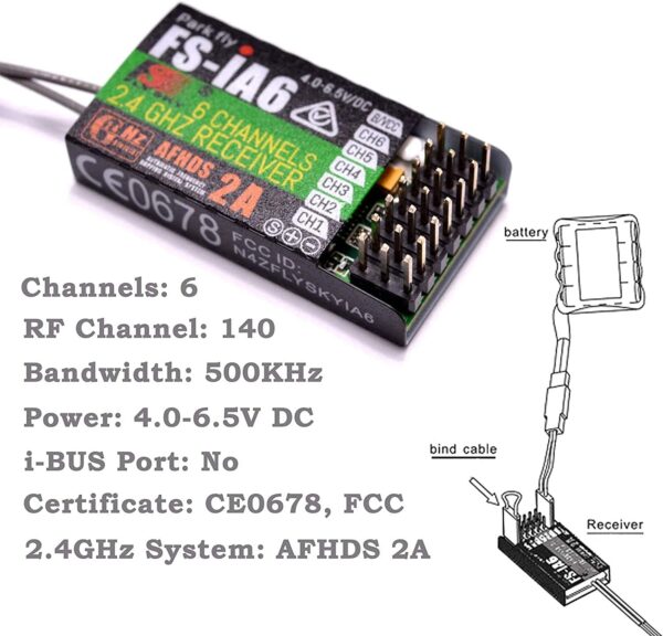 RECEPTOR FLYSKY FS-IA6 2,4G 6 CANALES - Imagen 5