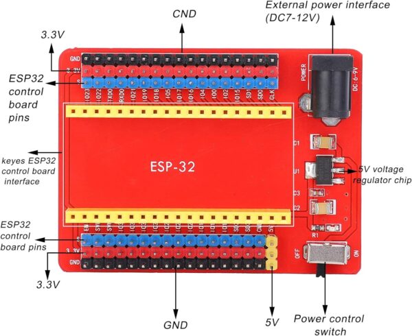 MÓDULO SHIELD BASE PARA ESP32 IO EXPANSION - Imagen 5