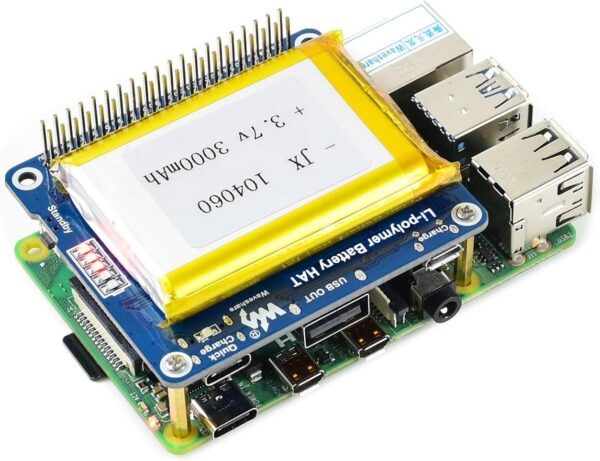 MÓDULO ENERGÍA CON BATERÍA LITIO LI-ION 3,7V 3000MAH RASPBERRY PI - Imagen 6