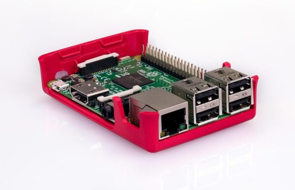 CASE RASPBERRY PI 3 B  OFICIAL ROJO Y BLANCO - Imagen 3